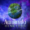 Annunaki Genetics logo cannabis planet in space