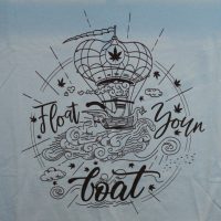 mens t-shirt float your boat art